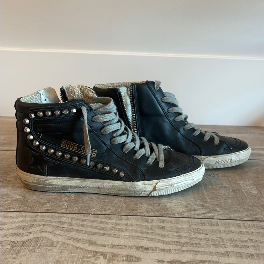 Golden Goose Black High-Top Sneakers